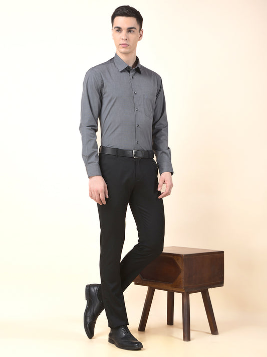 Formal Shirt for Men | Breathable & Soft with Color Fastness Regular Poly Cotton Fabric Solid Pattern