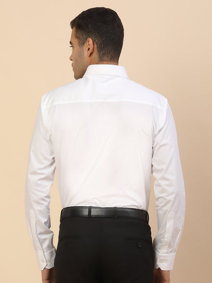 Men's Stylish Self Design Formal Shirt | Regular Fit | Full Sleeve | Pure Cotton | Smart Formal Wear