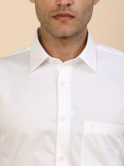 Men's Stylish Self Design Formal Shirt | Regular Fit | Full Sleeve | Pure Cotton | Smart Formal Wear