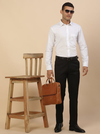 Men's Stylish Self Design Formal Shirt | Regular Fit | Full Sleeve | Pure Cotton | Smart Formal Wear