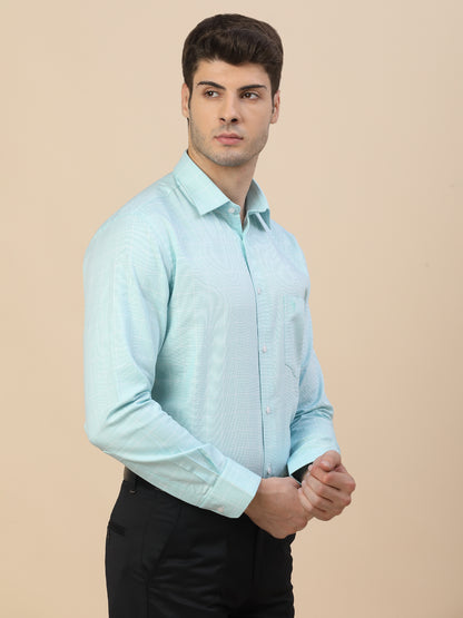 Formal Shirt for Men | Breathable & Soft with Color Fastness Regular Fit Spread Collar Neck Cotton Fabric Check Pattern