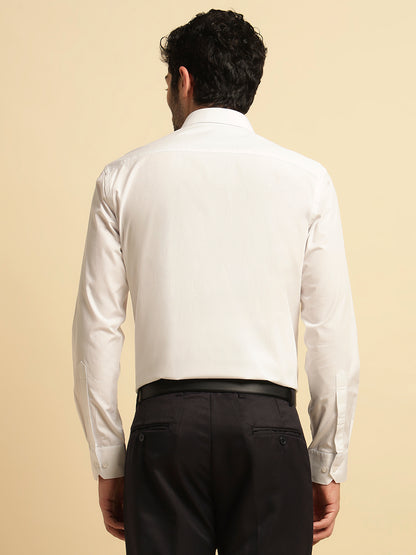 Formal Shirt for Men | Breathable & Soft with Color Fastness Regular Fit Spread Collar Neck Cotton Fabric Solid Pattern