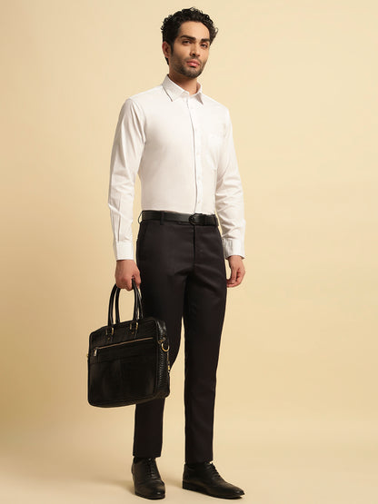 Formal Shirt for Men | Breathable & Soft with Color Fastness Regular Fit Spread Collar Neck Cotton Fabric Solid Pattern
