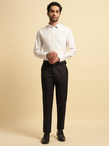 Formal Shirt for Men | Breathable & Soft with Color Fastness Regular Fit Spread Collar Neck Cotton Fabric Solid Pattern