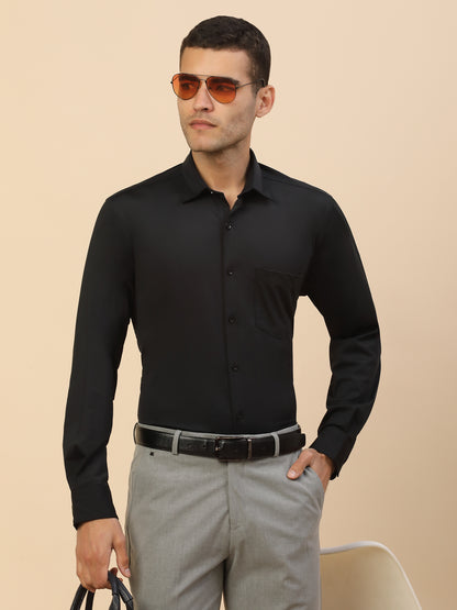Men's Stylish Solid Formal Shirt | Regular Fit | Full Sleeve | Polyester | Smart Formal Wear