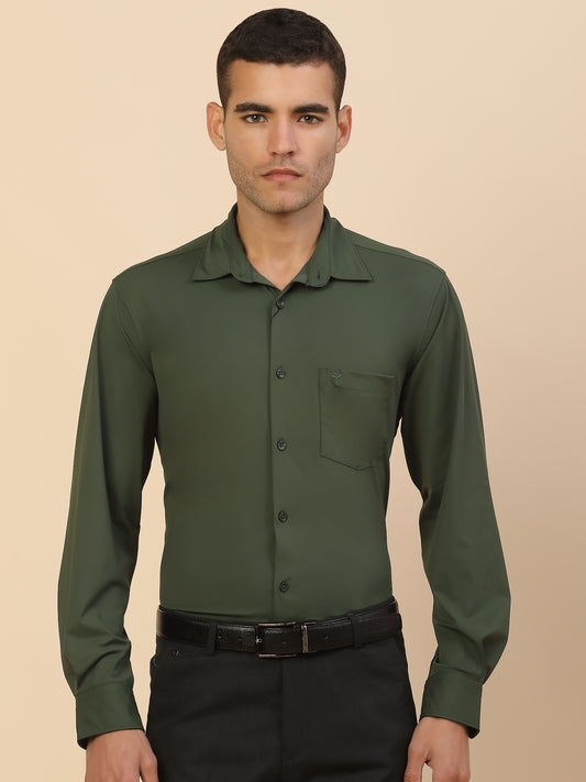 Men's Stylish Solid Formal Shirt | Regular Fit | Full Sleeve | Polyester | Smart Formal Wear