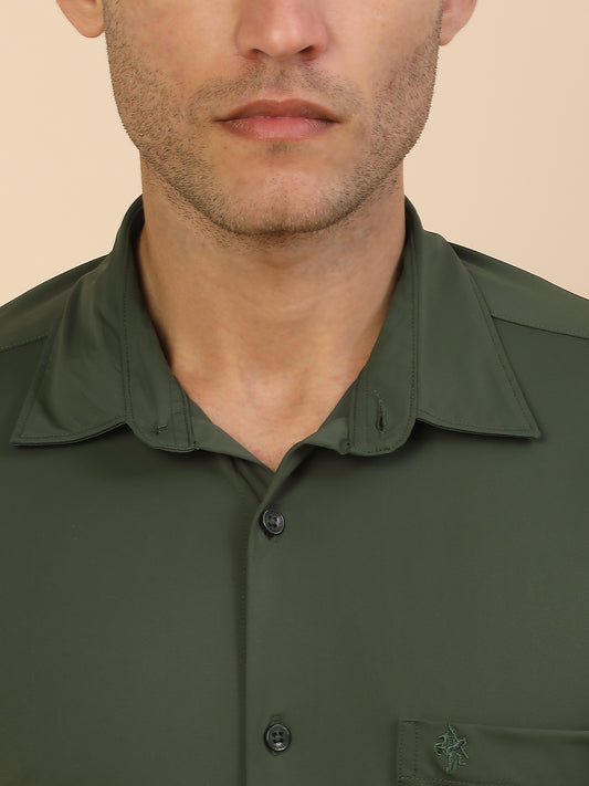 Men's Stylish Solid Formal Shirt | Regular Fit | Full Sleeve | Polyester | Smart Formal Wear