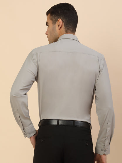 Men's Stylish Solid Formal Shirt | Regular Fit | Full Sleeve | Polyester | Smart Formal Wear