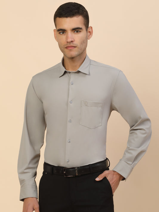 Men's Stylish Solid Formal Shirt | Regular Fit | Full Sleeve | Polyester | Smart Formal Wear