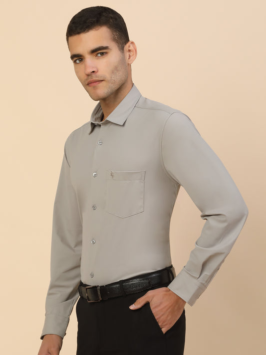 Men's Stylish Solid Formal Shirt | Regular Fit | Full Sleeve | Polyester | Smart Formal Wear