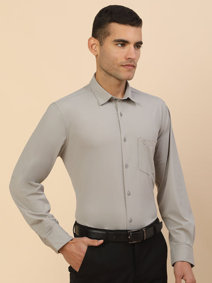 Men's Stylish Solid Formal Shirt | Regular Fit | Full Sleeve | Polyester | Smart Formal Wear