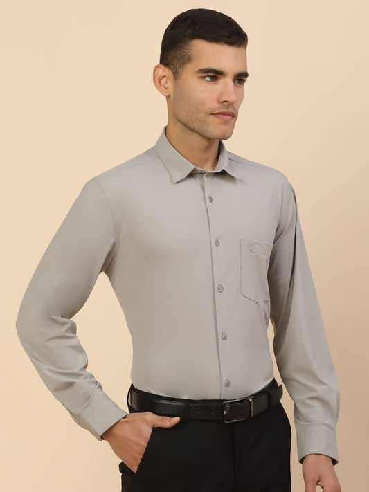 Men's Stylish Solid Formal Shirt | Regular Fit | Full Sleeve | Polyester | Smart Formal Wear