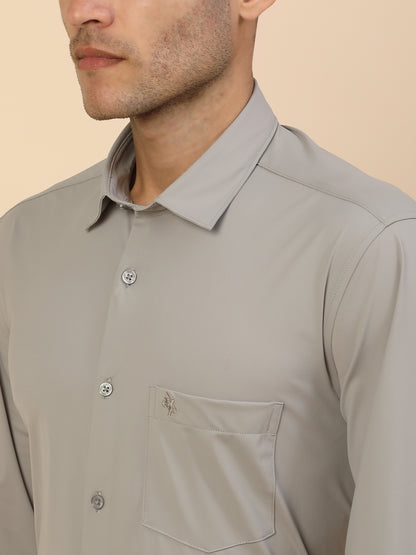 Men's Stylish Solid Formal Shirt | Regular Fit | Full Sleeve | Polyester | Smart Formal Wear