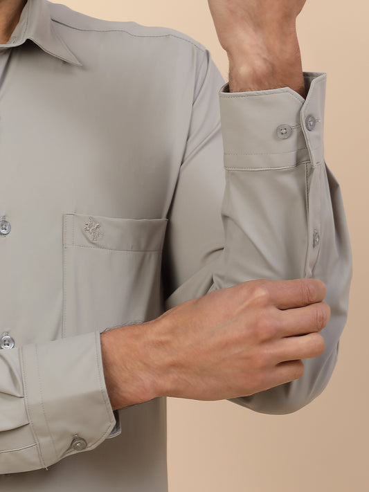 Men's Stylish Solid Formal Shirt | Regular Fit | Full Sleeve | Polyester | Smart Formal Wear