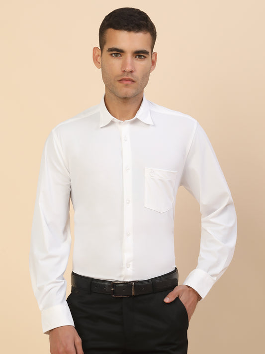 Men's Stylish Solid Formal Shirt | Regular Fit | Full Sleeve | Polyester | Smart Formal Wear