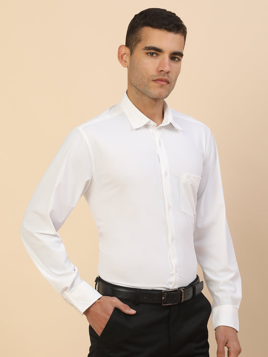 Men's Stylish Solid Formal Shirt | Regular Fit | Full Sleeve | Polyester | Smart Formal Wear