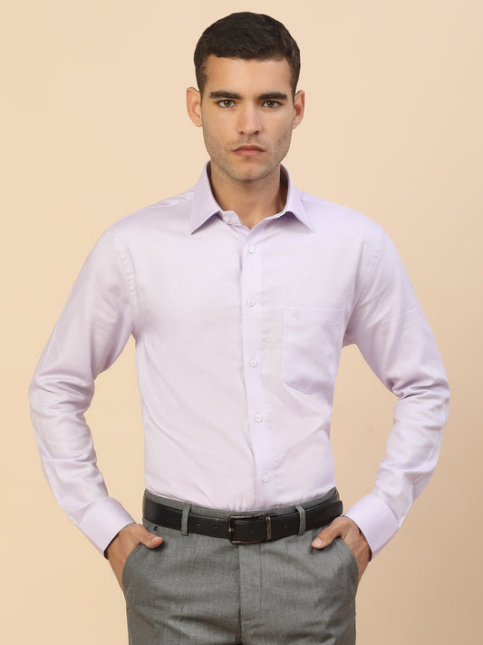 Men's Stylish Self Design Formal Shirt | Regular Fit | Full Sleeve | Pure Cotton | Smart Formal Wear