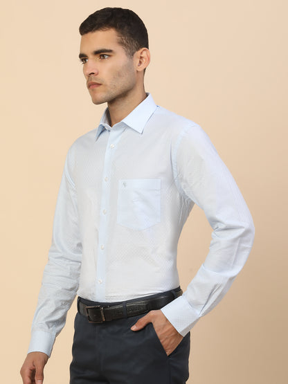 Men's Stylish Self Design Formal Shirt | Regular Fit | Full Sleeve | Pure Cotton | Smart Formal Wear