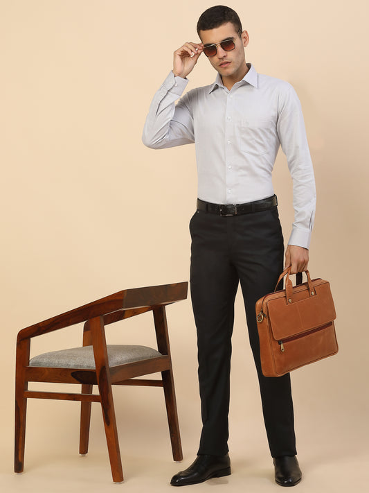 Men's Stylish Self Design Formal Shirt | Regular Fit | Full Sleeve | Pure Cotton | Smart Formal Wear