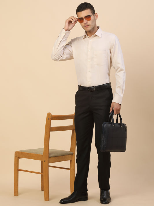 Men's Stylish Self Design Formal Shirt | Regular Fit | Full Sleeve | Pure Cotton | Smart Formal Wear