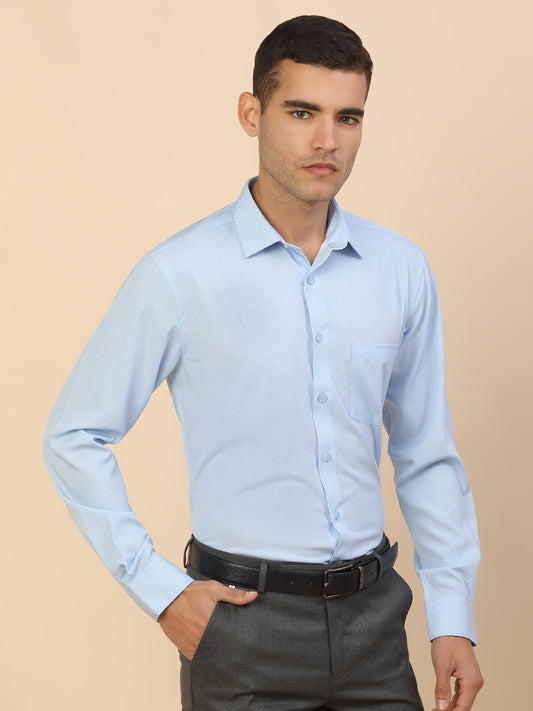 Men's Stylish Printed Formal Shirt | Regular Fit | Full Sleeve | Polyester | Smart Formal Wear