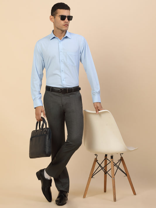 Men's Stylish Printed Formal Shirt | Regular Fit | Full Sleeve | Polyester | Smart Formal Wear