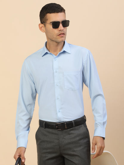 Men's Stylish Printed Formal Shirt | Regular Fit | Full Sleeve | Polyester | Smart Formal Wear