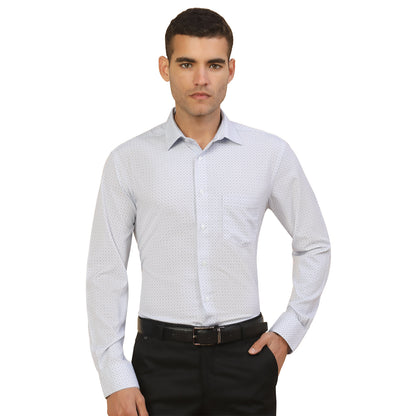 Men's Stylish Printed Formal Shirt | Regular Fit | Full Sleeve | Polyester | Smart Formal Wear