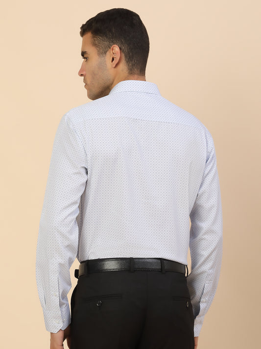 Men's Stylish Printed Formal Shirt | Regular Fit | Full Sleeve | Polyester | Smart Formal Wear