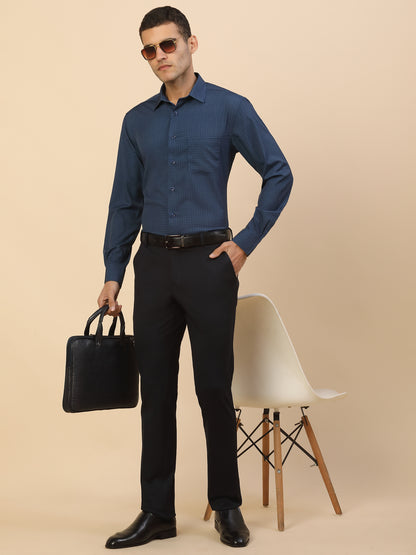Men's Stylish Printed Formal Shirt | Regular Fit | Full Sleeve | Polyester | Smart Formal Wear
