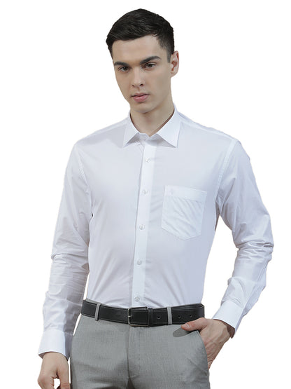 Formal Shirt for Men l Breathable & Soft with Color Fastness Regular Fit  Cotton Fabric Solid Pattern
