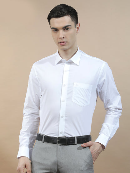 Formal Shirt for Men l Breathable & Soft with Color Fastness Regular Fit  Cotton Fabric Solid Pattern