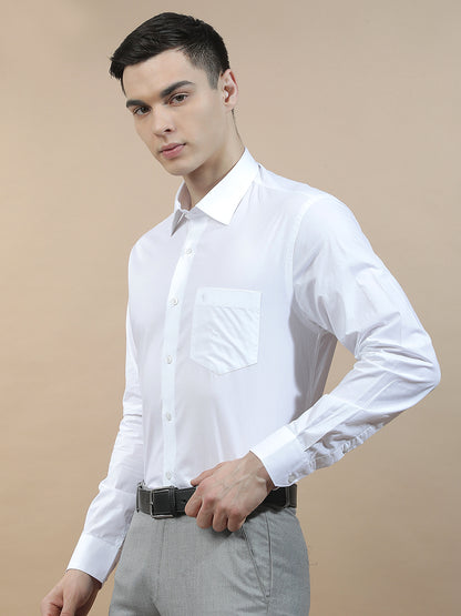 Formal Shirt for Men l Breathable & Soft with Color Fastness Regular Fit  Cotton Fabric Solid Pattern