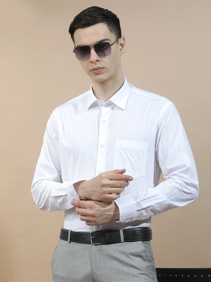 Formal Shirt for Men l Breathable & Soft with Color Fastness Regular Fit  Cotton Fabric Solid Pattern