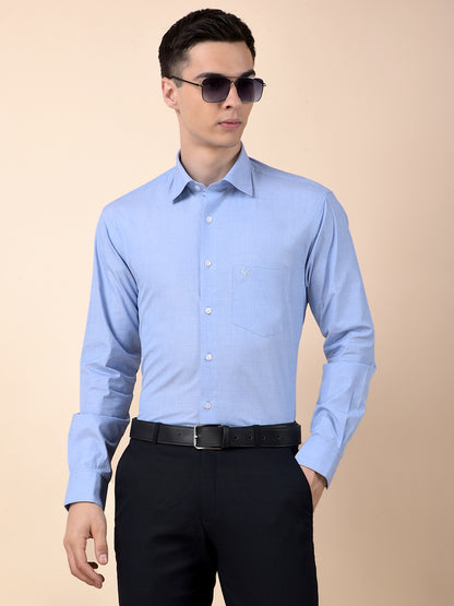 Formal Shirt for Men | Breathable & Soft with Color Fastness Regular Poly Cotton Fabric Solid Pattern