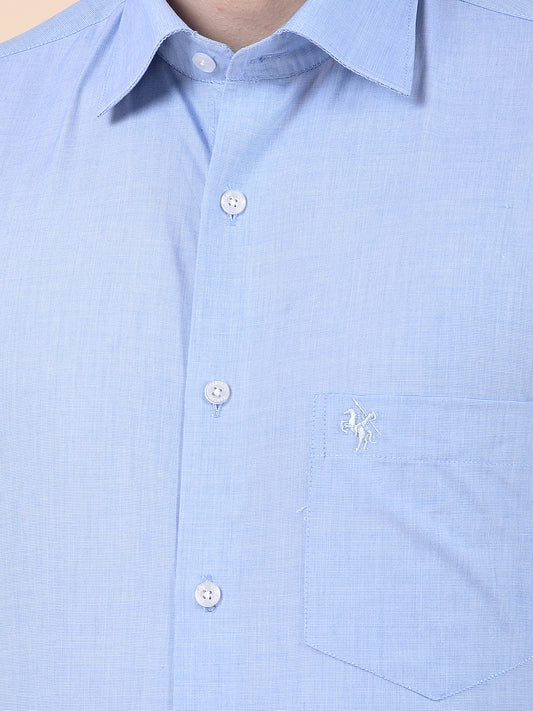 Formal Shirt for Men | Breathable & Soft with Color Fastness Regular Poly Cotton Fabric Solid Pattern