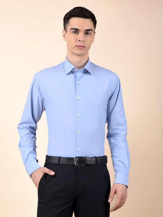 Formal Shirt for Men | Breathable & Soft with Color Fastness Regular Poly Cotton Fabric Solid Pattern