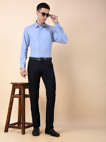 Formal Shirt for Men | Breathable & Soft with Color Fastness Regular Poly Cotton Fabric Solid Pattern