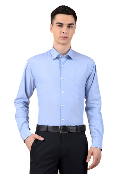 Formal Shirt for Men | Breathable & Soft with Color Fastness Regular Poly Cotton Fabric Solid Pattern