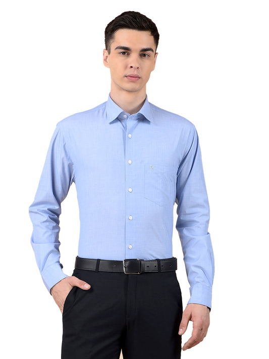 Formal Shirt for Men | Breathable & Soft with Color Fastness Regular Poly Cotton Fabric Solid Pattern