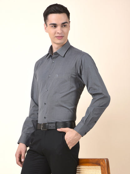 Formal Shirt for Men | Breathable & Soft with Color Fastness Regular Poly Cotton Fabric Solid Pattern
