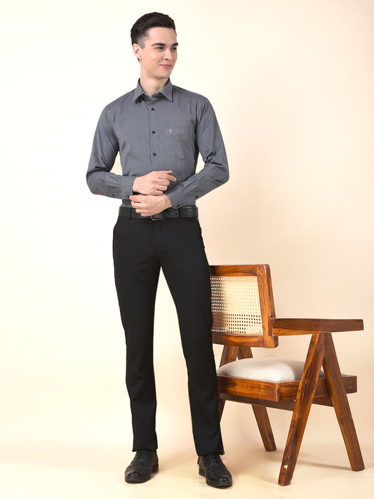 Formal Shirt for Men | Breathable & Soft with Color Fastness Regular Poly Cotton Fabric Solid Pattern