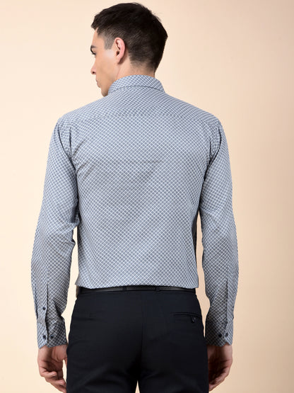 Formal Shirt for Men | Breathable & Soft with Color Fastness Slim Cotton Fabric Printed Pattern