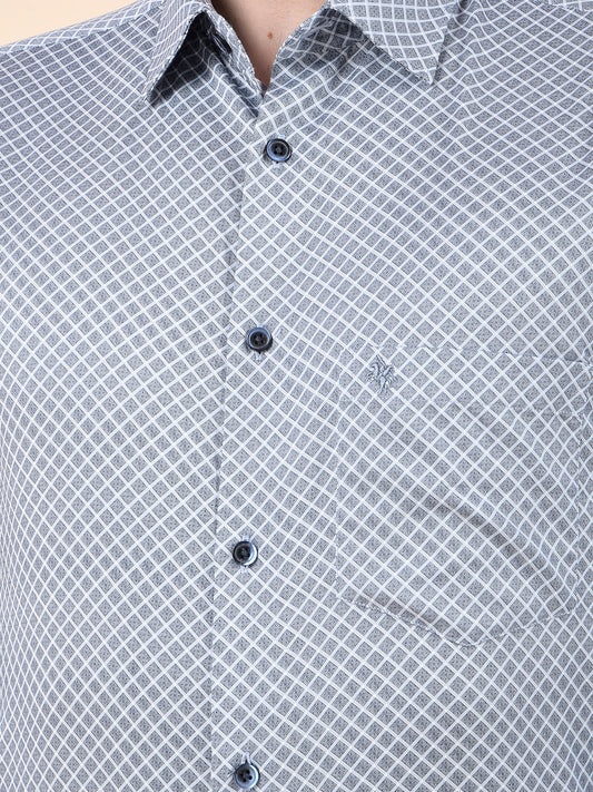 Formal Shirt for Men | Breathable & Soft with Color Fastness Slim Cotton Fabric Printed Pattern