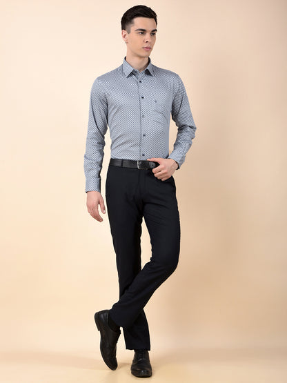 Formal Shirt for Men | Breathable & Soft with Color Fastness Slim Cotton Fabric Printed Pattern