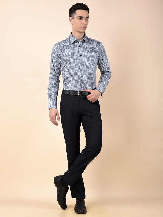 Formal Shirt for Men | Breathable & Soft with Color Fastness Slim Cotton Fabric Printed Pattern