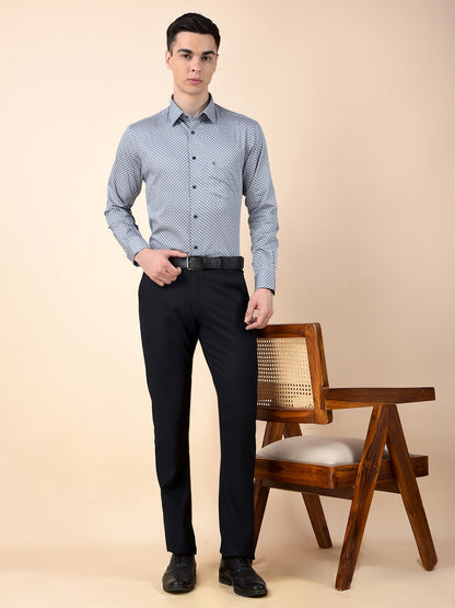 Formal Shirt for Men | Breathable & Soft with Color Fastness Slim Cotton Fabric Printed Pattern