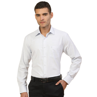 Men's Stylish Printed Formal Shirt | Regular Fit | Full Sleeve | Cotton Blend | Smart Formal Wear