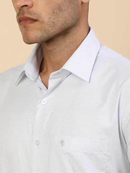 Men's Stylish Printed Formal Shirt | Regular Fit | Full Sleeve | Cotton Blend | Smart Formal Wear
