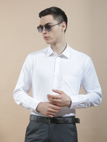 Formal Shirt for Men l Breathable & Soft with Color Fastness Regular Fit  Cotton Fabric Solid Pattern